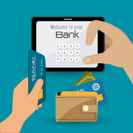 Payment design over blue background, vector illustration.のイラスト素材