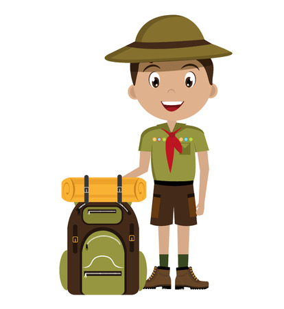 Camping design over white background, vector illustration.のイラスト素材