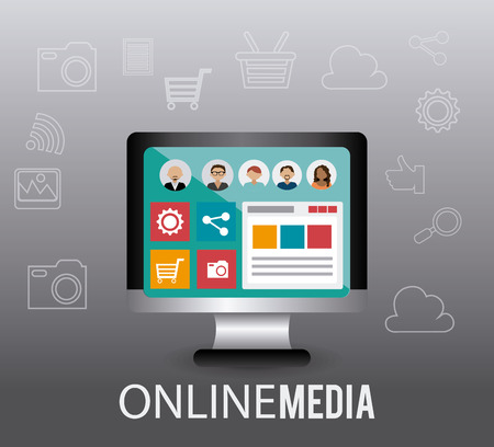 Technology design over gray background, vector illustration.のイラスト素材