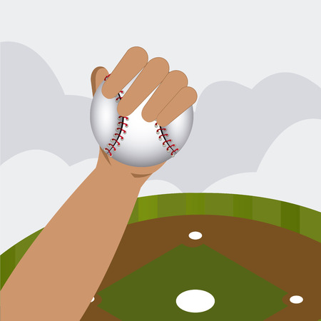 Sport design over cloudscape background, vector illustration.のイラスト素材