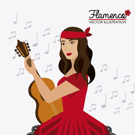 Gipsy design over white background, vector illustration.のイラスト素材