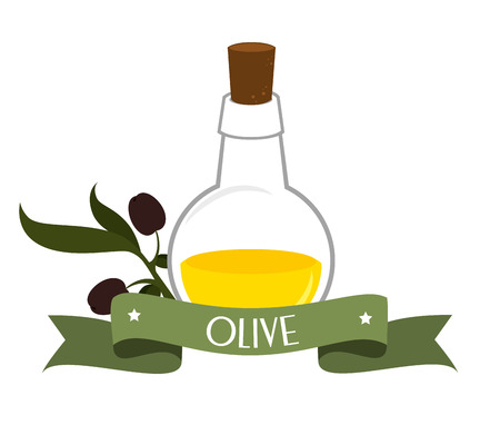 Olive oil design over white background, vector illustration.のイラスト素材