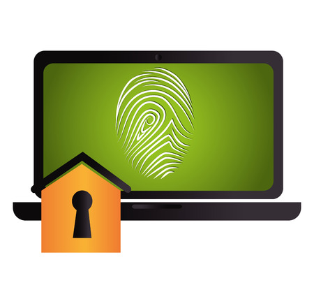 Security design over white background, vector illustration.のイラスト素材