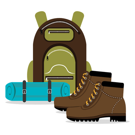 Camping design over white background, vector illustration.のイラスト素材