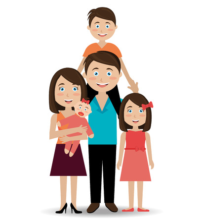 Family design over white background, vector illustration.のイラスト素材