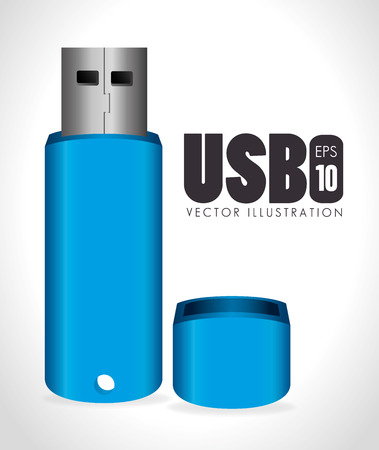 USB design over white background, vector illustration.のイラスト素材