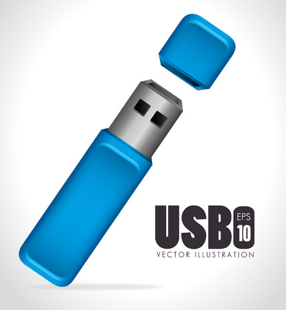 USB design over white background, vector illustration.のイラスト素材