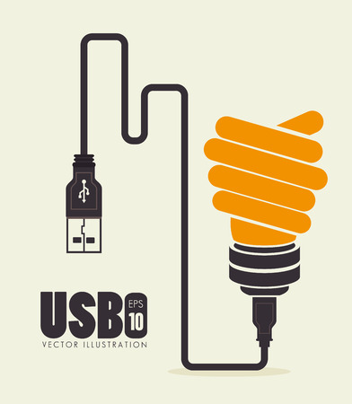 USB design over white background, vector illustration.のイラスト素材