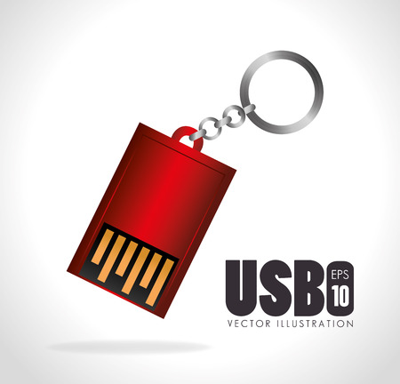 USB design over white background, vector illustration.のイラスト素材