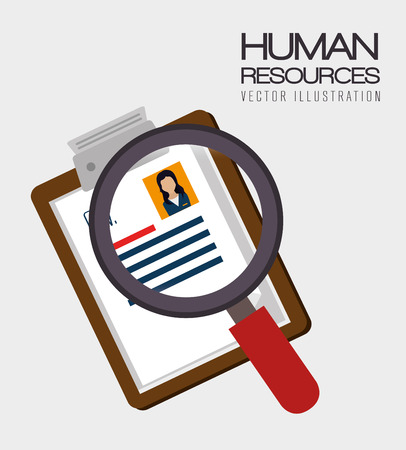 Human resources over white background, vector illustration.のイラスト素材