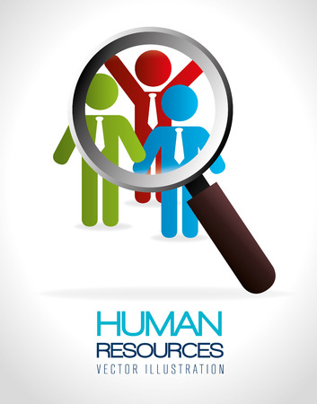 Human resources over white background, vector illustration.のイラスト素材