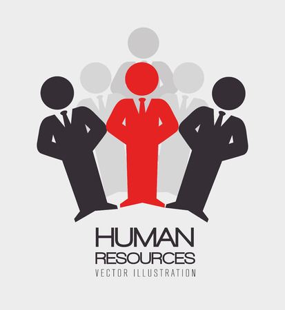 Human resources over white background, vector illustration.のイラスト素材