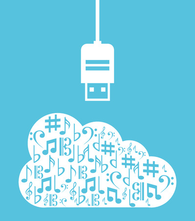music cloud design, vector illustration eps10 graphicのイラスト素材