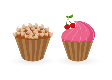 sweet cupcake design, vector illustration eps10 graphicのイラスト素材