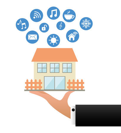 smart house design, vector illustration eps10 graphicのイラスト素材