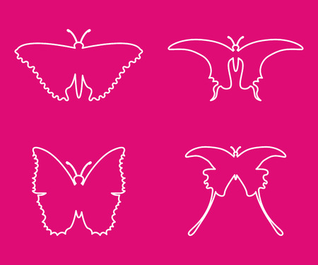 butterfly icon design, vector illustration eps10 graphicのイラスト素材