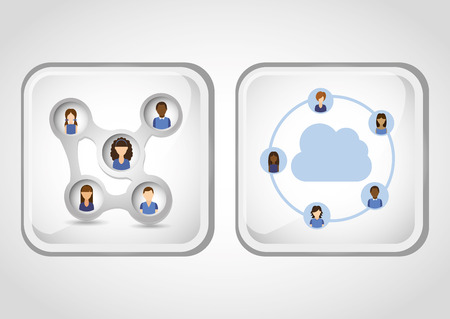 social network design, vector illustration eps10 graphicのイラスト素材