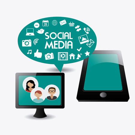 Social media design, vector illustration.のイラスト素材