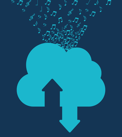 music cloud design, vector illustration eps10 graphicのイラスト素材