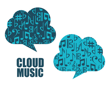 music cloud design, vector illustration eps10 graphicのイラスト素材