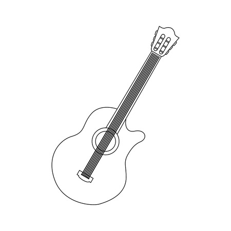 guitar isolated design, vector illustration eps10 graphicのイラスト素材
