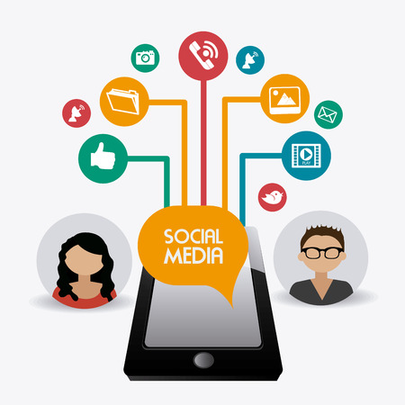 Social media design, vector illustration.のイラスト素材