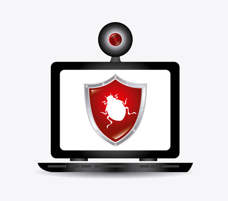 Security system design over white background, vector illustration.のイラスト素材