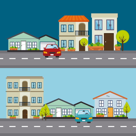 City design over blue background, vector illustration.のイラスト素材