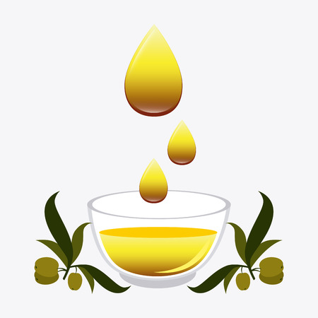 Olive oil design over white background, vector illustration.のイラスト素材