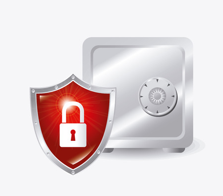 Security system design over white background, vector illustration.のイラスト素材