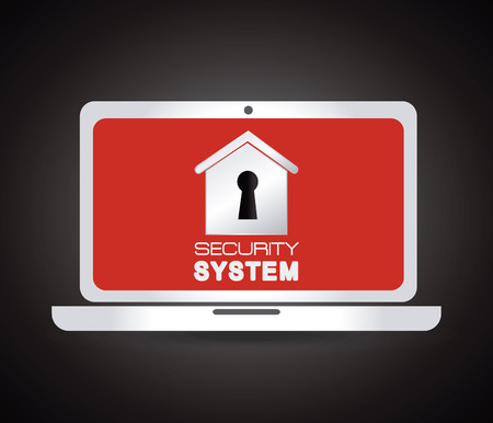 Security system design over black background, vector illustration.のイラスト素材