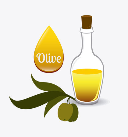 Olive oil design over white background, vector illustration.のイラスト素材