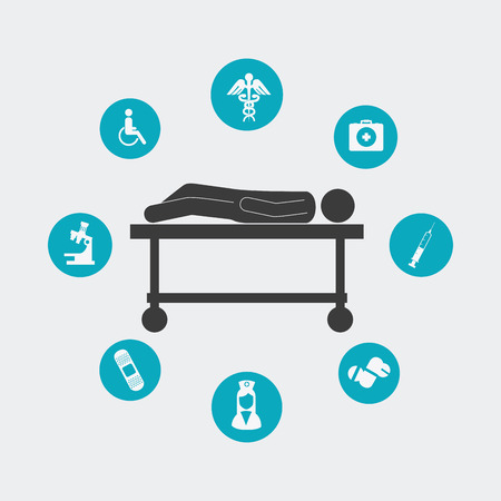 Medical design over white background, vector illustration.のイラスト素材