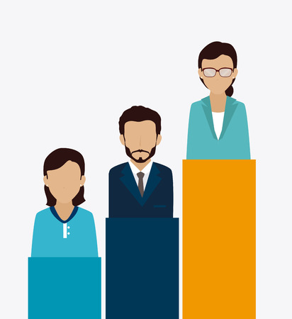 Human resources over white background design, vector illustration.のイラスト素材