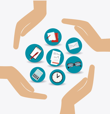 Human resources over white background design, vector illustration.のイラスト素材