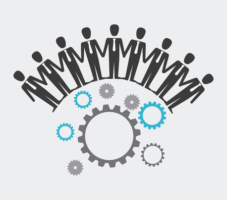 Human resources over white background design, vector illustration.のイラスト素材