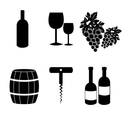 Wine design over white background, vector illustration.のイラスト素材
