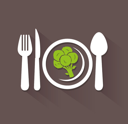 Food design over brown background, vector illustration.のイラスト素材