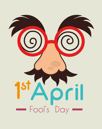 April fools day card design, vector illustration.のイラスト素材