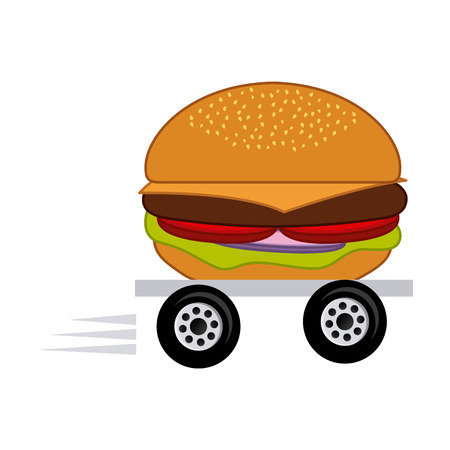 delivery food design.のイラスト素材