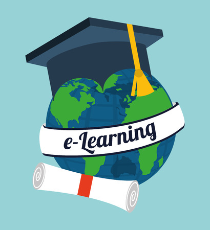 e-learning concept designのイラスト素材