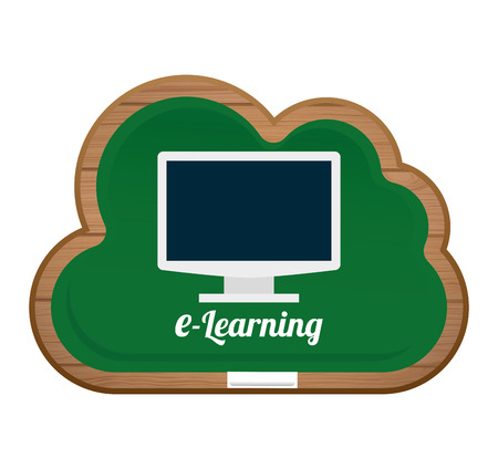 e-learning concept design illustrationのイラスト素材