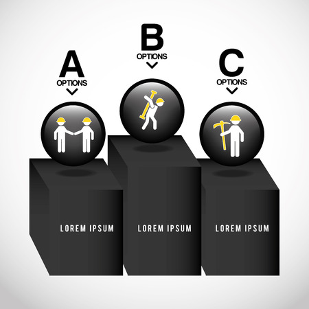 construction infographic design illustrationのイラスト素材