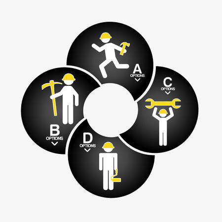 construction infographic designのイラスト素材