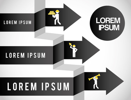 construction infographic design illustrationのイラスト素材