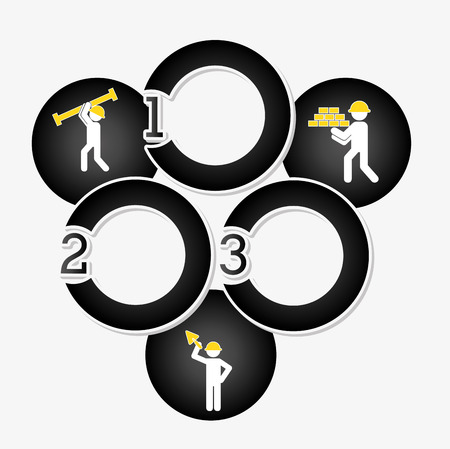 construction infographic design illustrationのイラスト素材