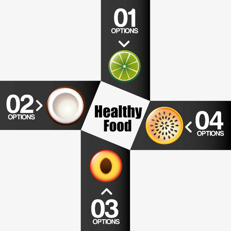 healthy food infographics design illustrationのイラスト素材