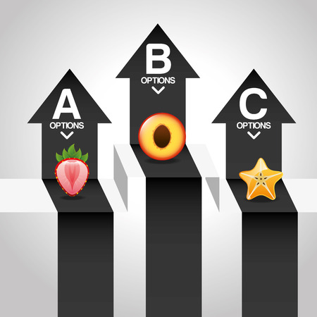healthy food infographics designのイラスト素材