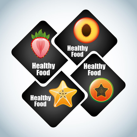 healthy food infographics design illustrationのイラスト素材