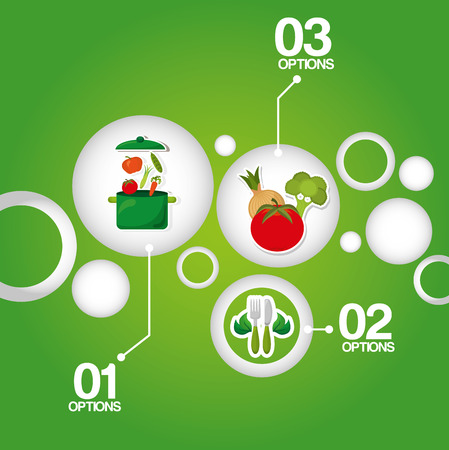 healthy food infographics design illustrationのイラスト素材